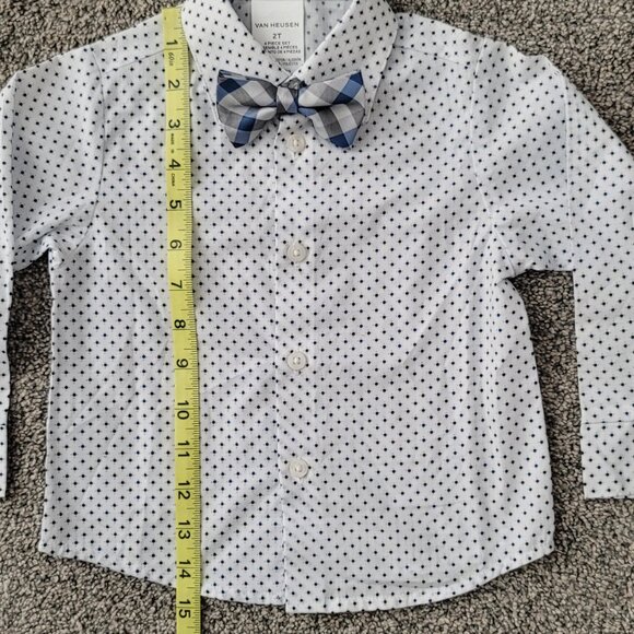 🛍️ BUNDLE ONLY- Van Heusen 2T Boys 2-Piece Formal Dress Collared Shirt with Tie - Picture 5 of 5